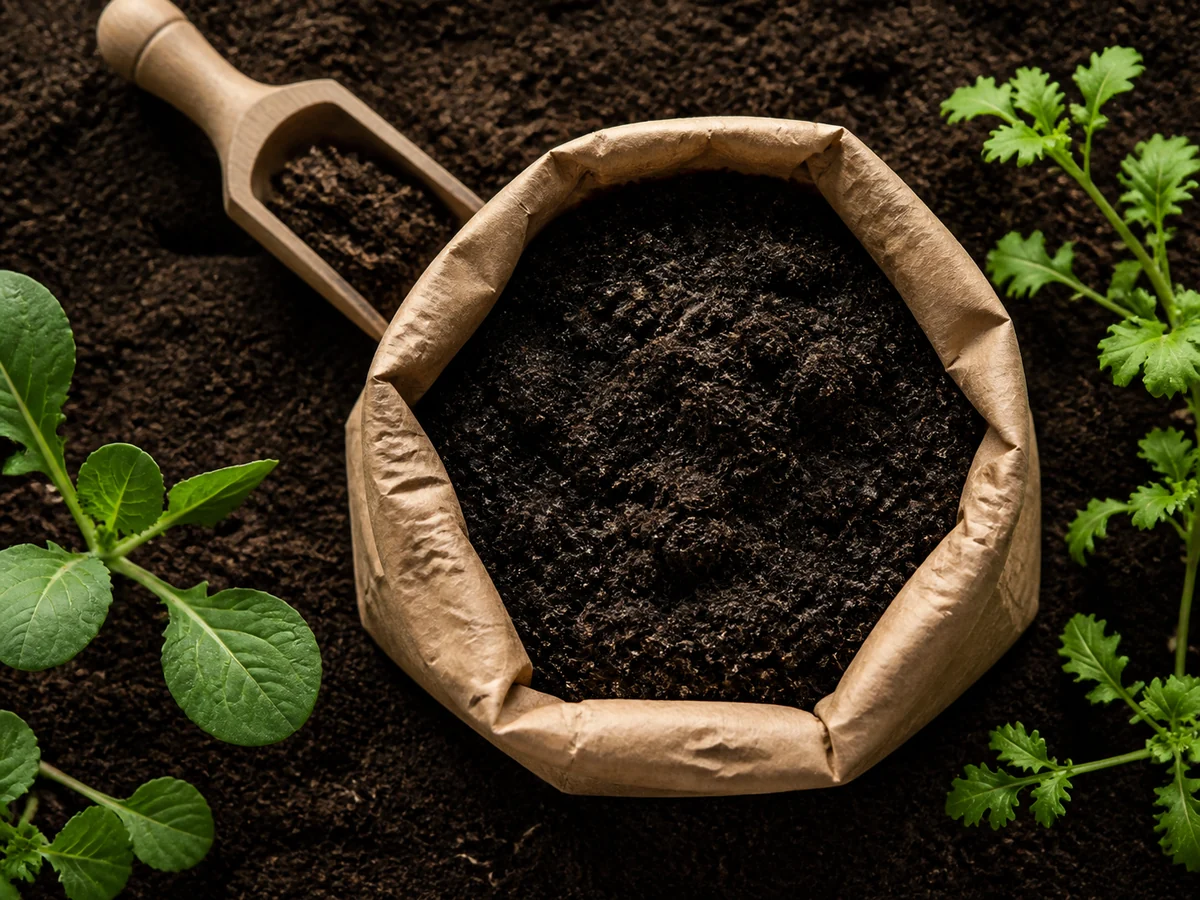 Organiczne podłoże HUMIPOST w naturalnym worku